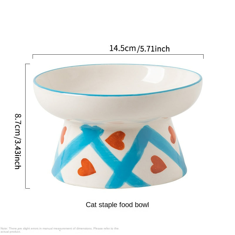 Premium Ceramic Inclined Cat Bowl