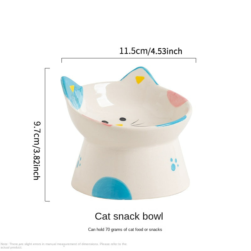 Premium Ceramic Inclined Cat Bowl