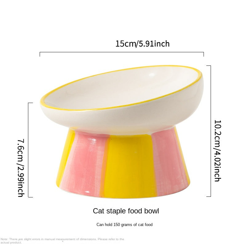 Premium Ceramic Inclined Cat Bowl