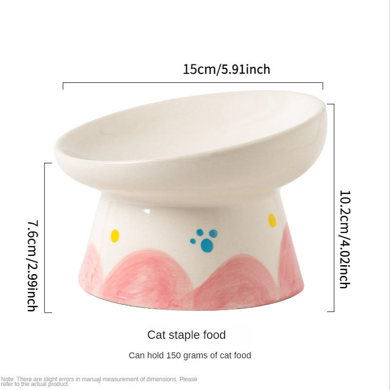 Premium Ceramic Inclined Cat Bowl