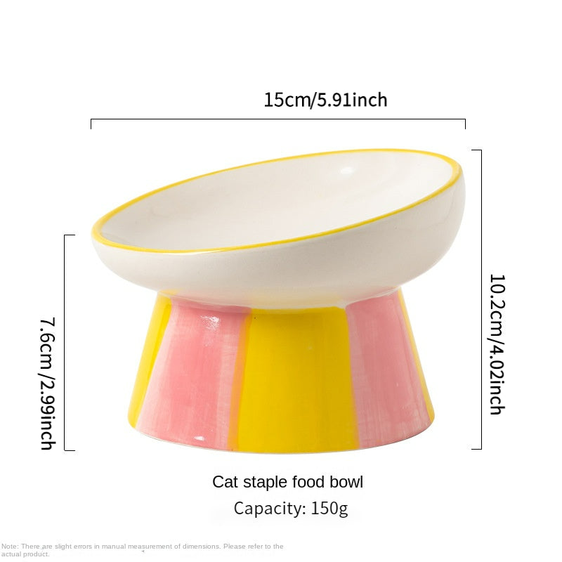 Premium Ceramic Inclined Cat Bowl