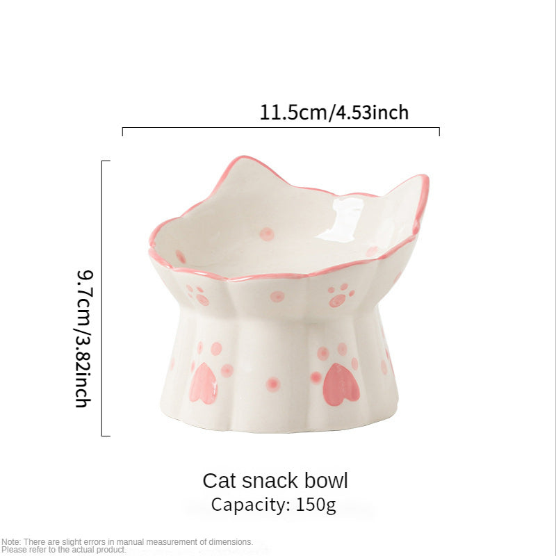 Premium Ceramic Inclined Cat Bowl