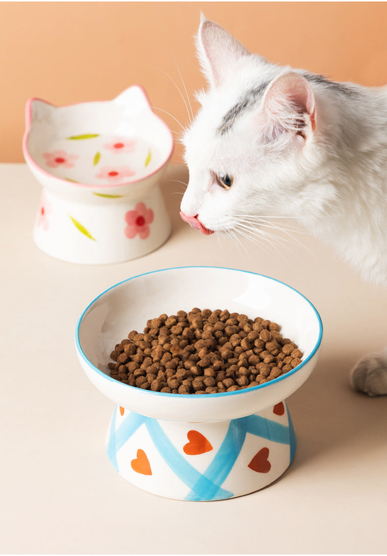 Premium Ceramic Inclined Cat Bowl