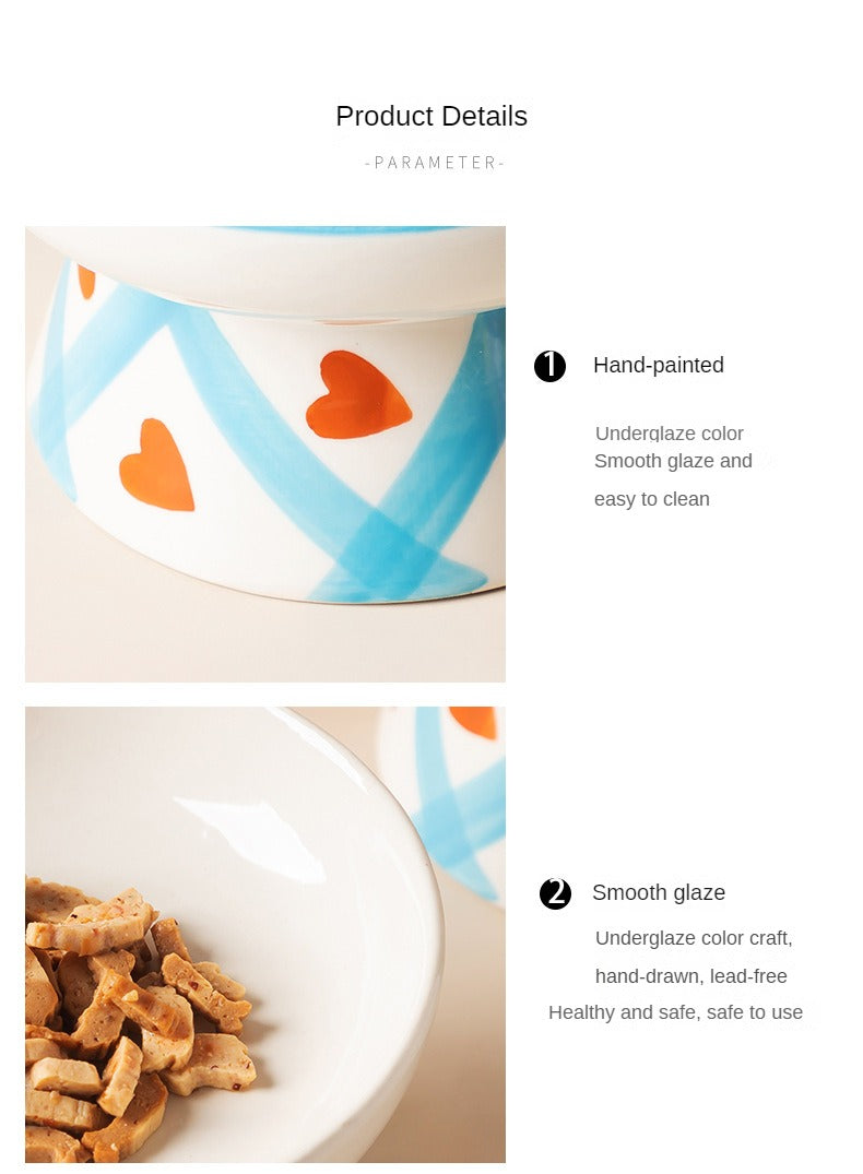 Premium Ceramic Inclined Cat Bowl