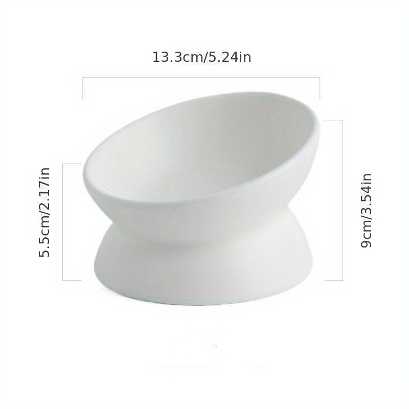 Raised Non-Slip Ceramic Cat Food Bowl
