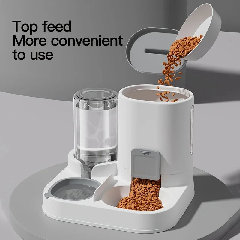 Two-In-One Automatic Cat water and feed Machine