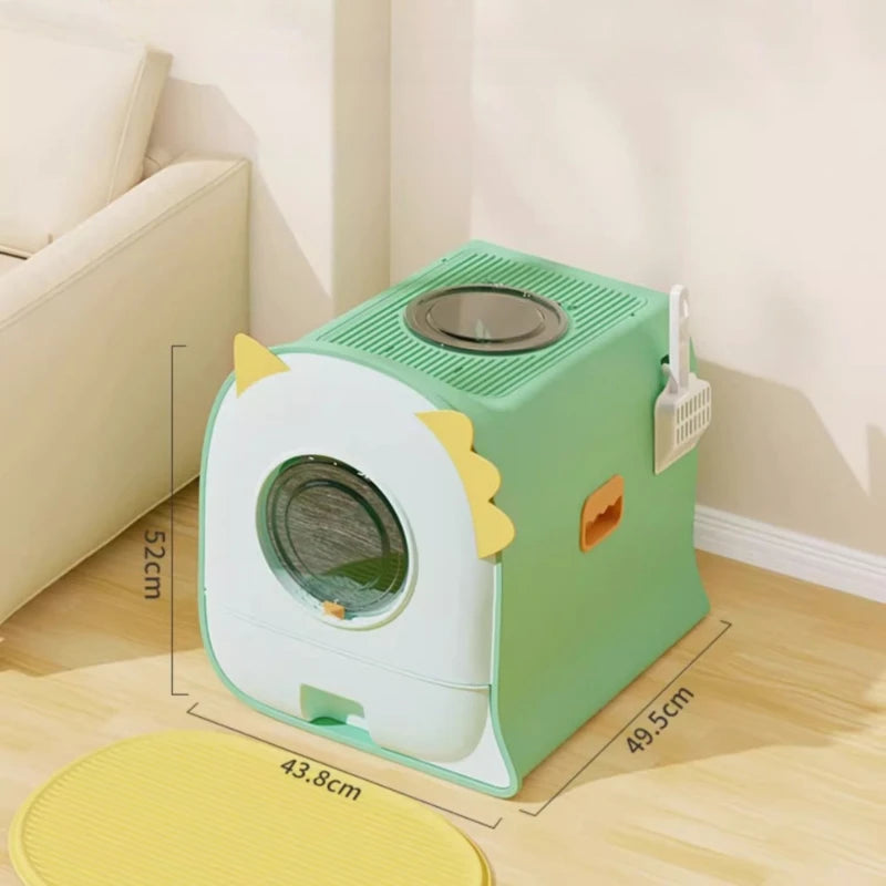 Fully Enclosed Double-door Cat Toilet