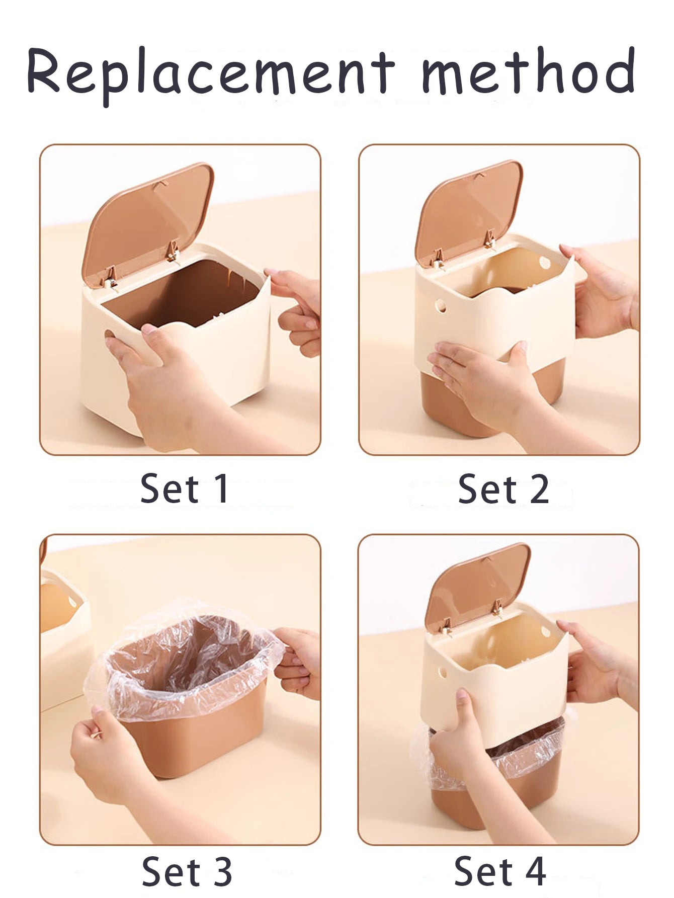Cat Litter Bin with Push-On Lid
