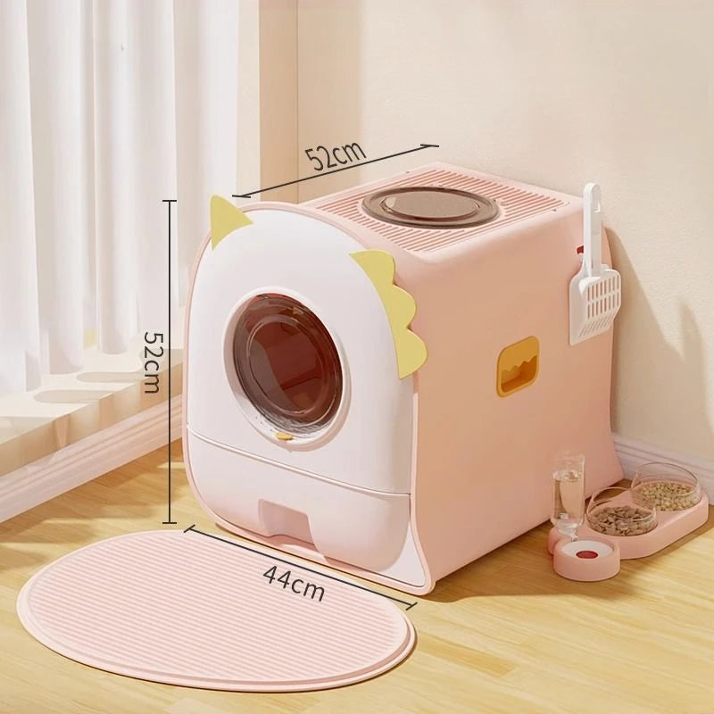 Fully Enclosed Double-door Cat Toilet