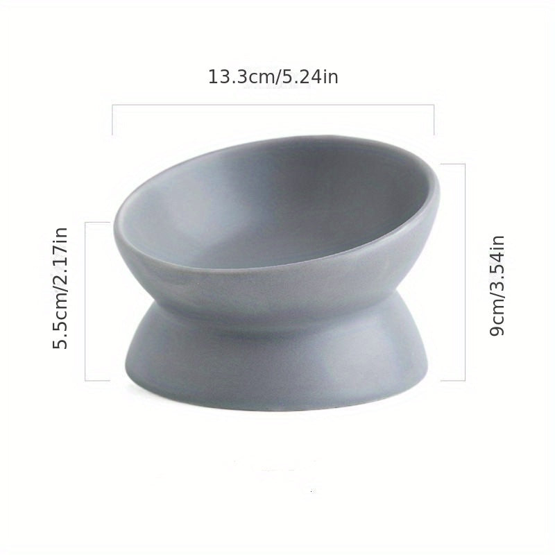 Raised Non-Slip Ceramic Cat Food Bowl