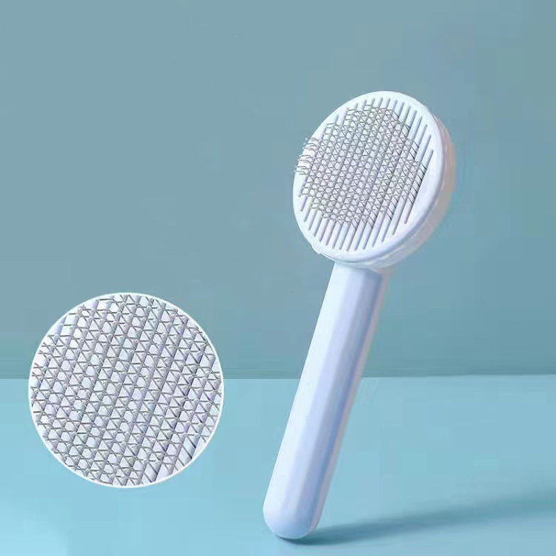 Pet Grooming Brush With Stainless Steel Teeth & Dematting Comb For Dogs & Cats