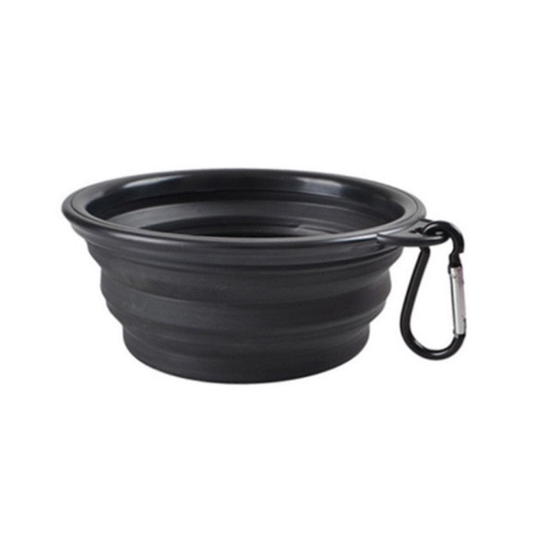 11.83oz Foldable Dog Food Dish for Outdoors