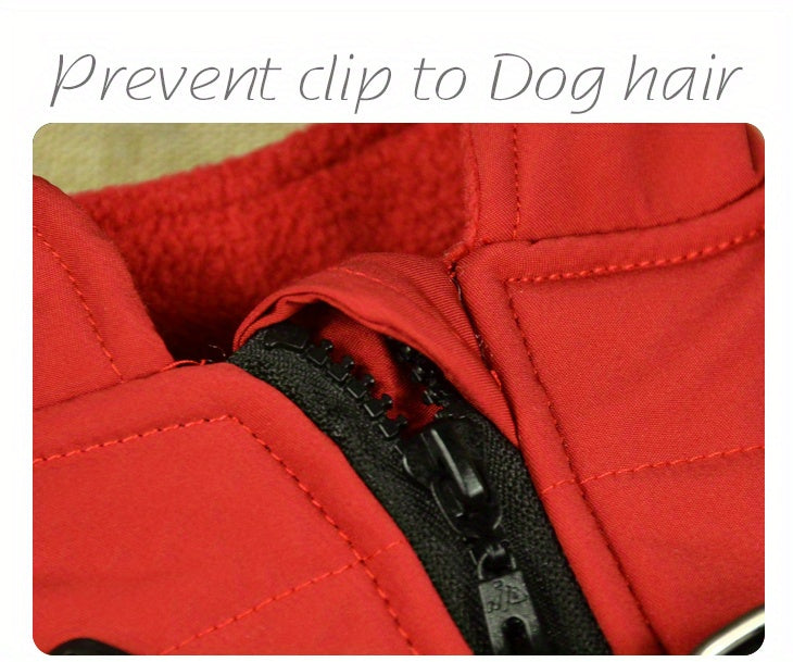 Reflective Winter Coat and Harness for Dogs and Cats