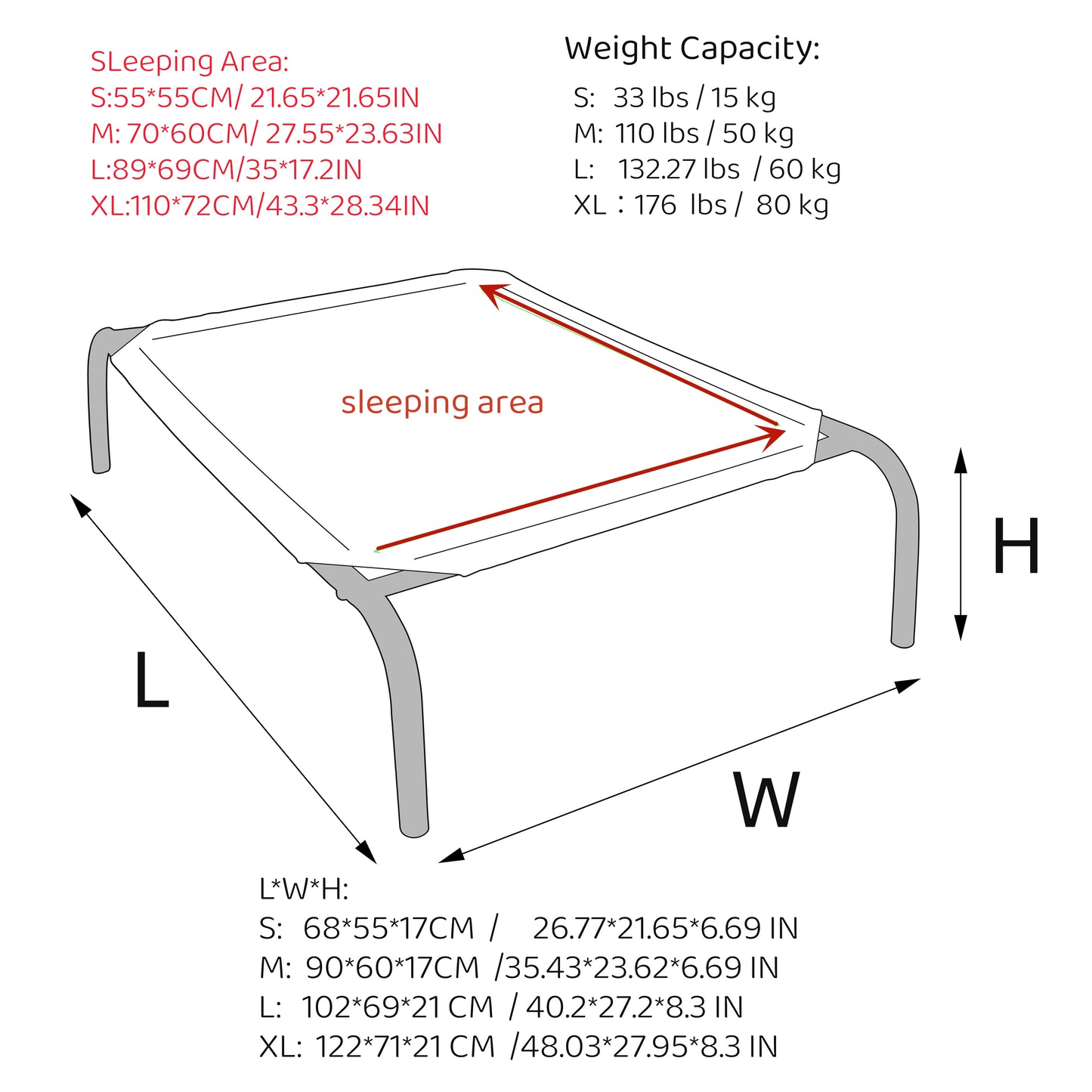 Outdoor Elevated Dog Bed