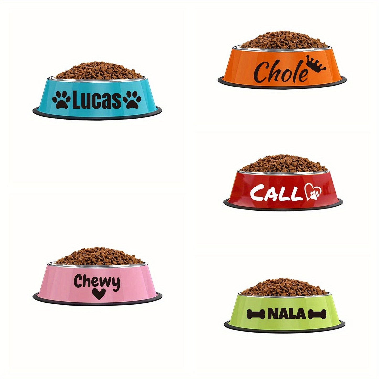 Customizable Stainless Steel Dog Bowl