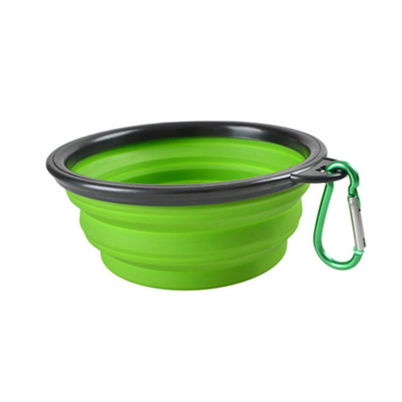 11.83oz Foldable Dog Food Dish for Outdoors
