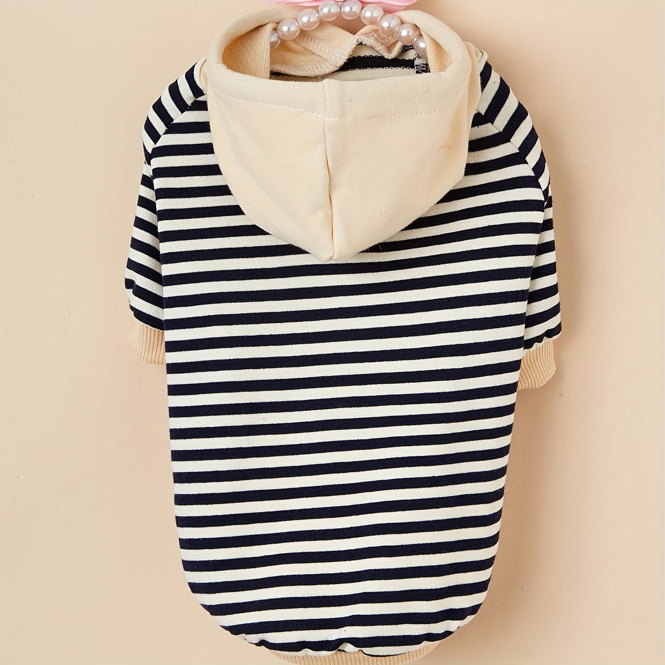 Warm Striped Pet Coat with Hoodie