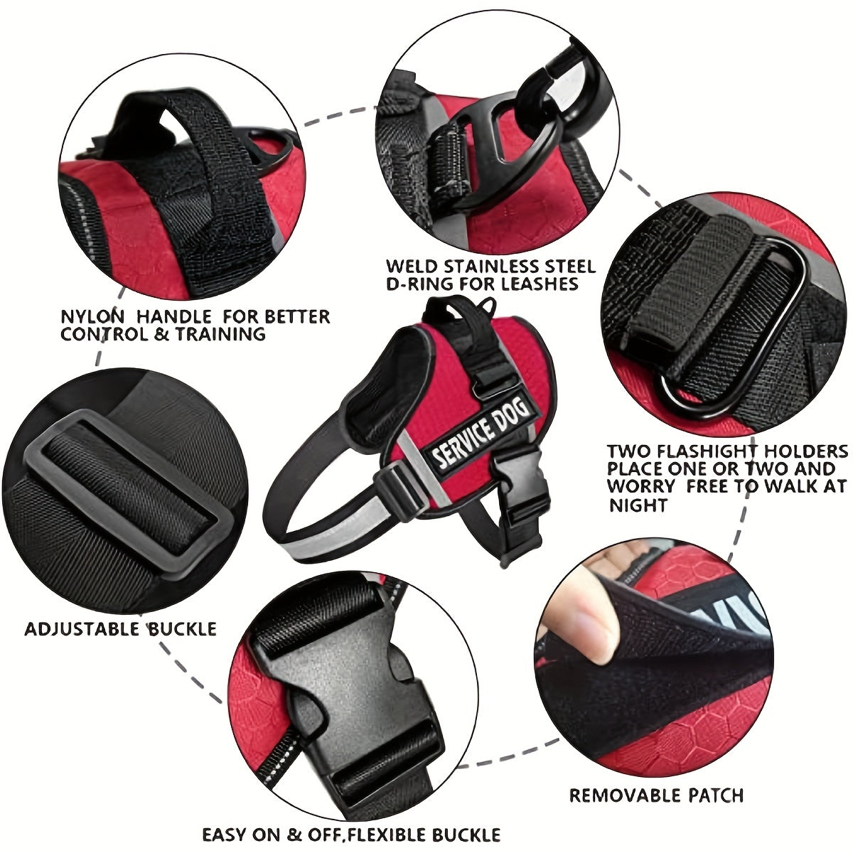 Reflective Dog Vest Harness with Comfortable Mesh Design
