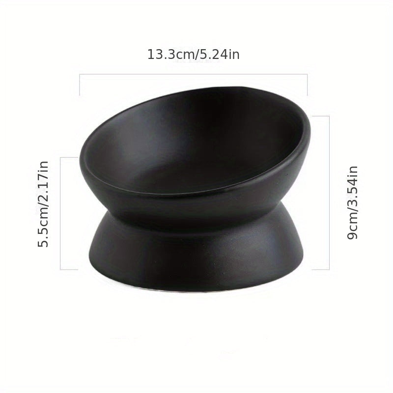 Raised Non-Slip Ceramic Cat Food Bowl