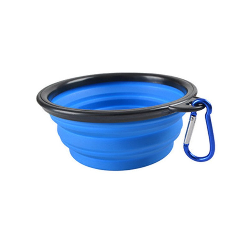 11.83oz Foldable Dog Food Dish for Outdoors