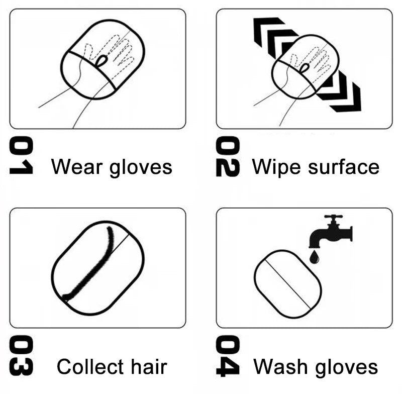Pet Hair Cleaning And Collection Gloves