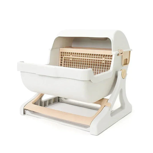 Semi Enclosed Cat Litter Box (Environmentally Friendly Material)