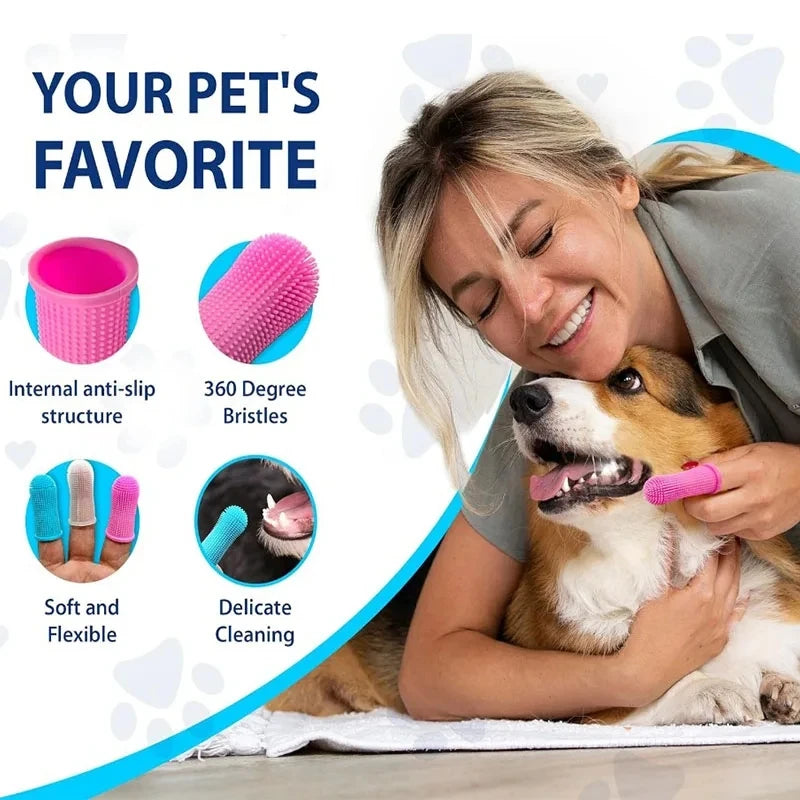 Dog finger toothbrush