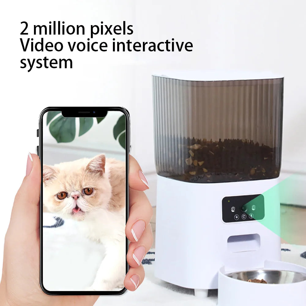 5L Double Bowl Smart Automatic Cat Feeder With Camera