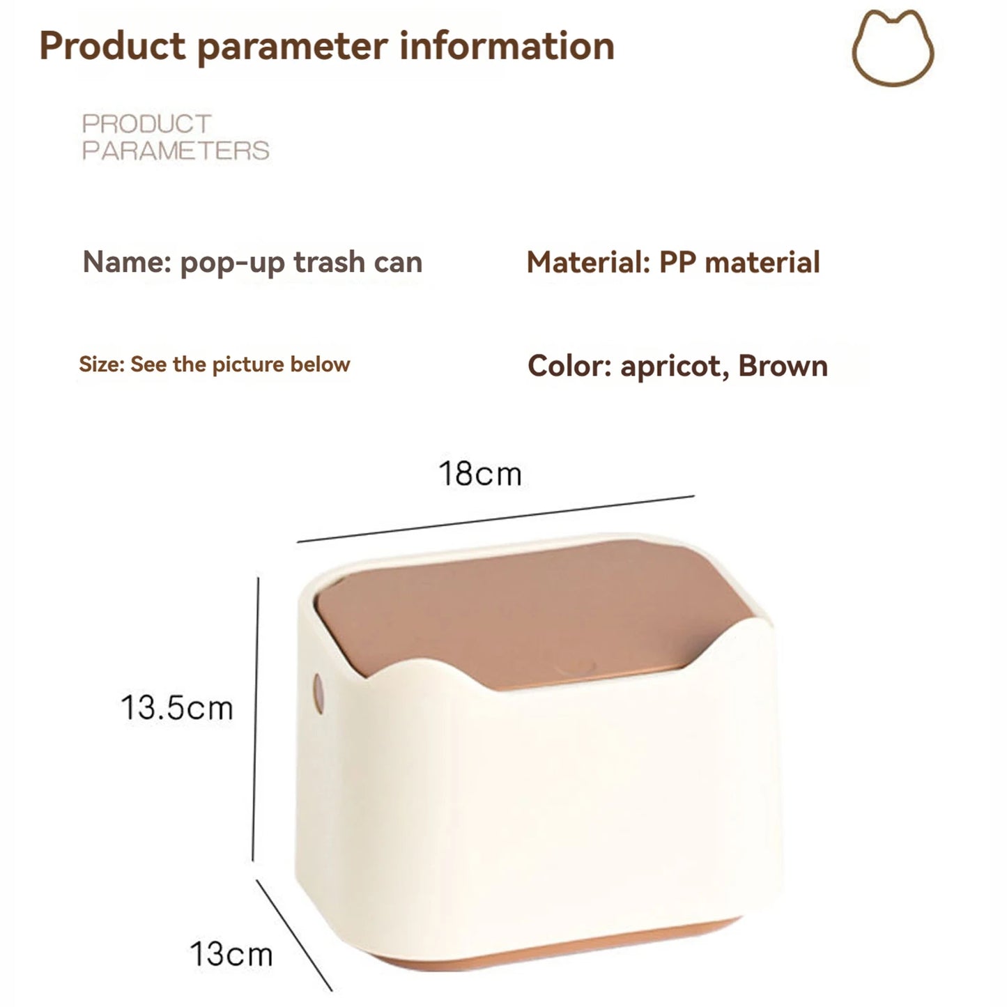 Cat Litter Bin with Push-On Lid