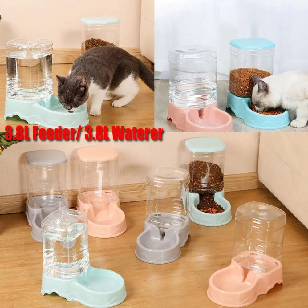 3.8L automatic Pet feeder/dispenser  and Water Fountain