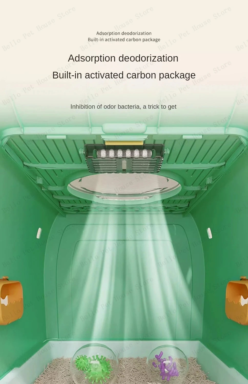 Fully Enclosed Double-door Cat Toilet