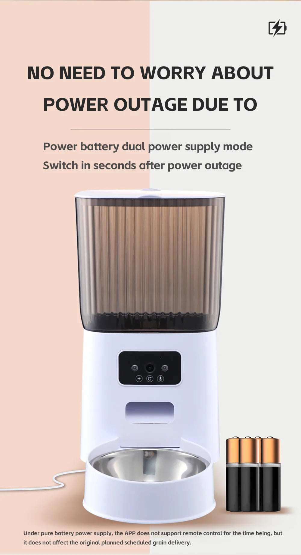 5L Double Bowl Smart Automatic Cat Feeder With Camera