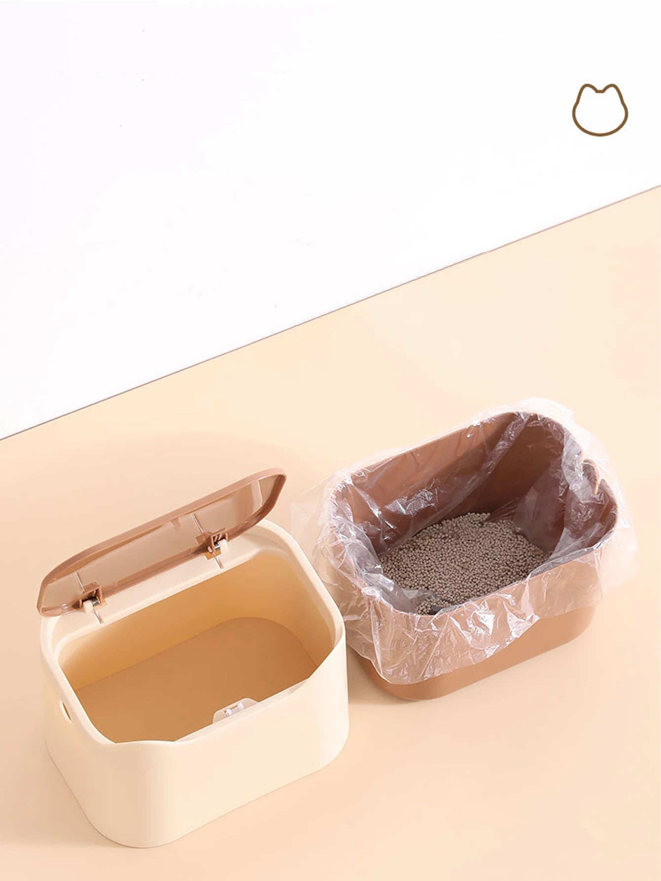 Cat Litter Bin with Push-On Lid