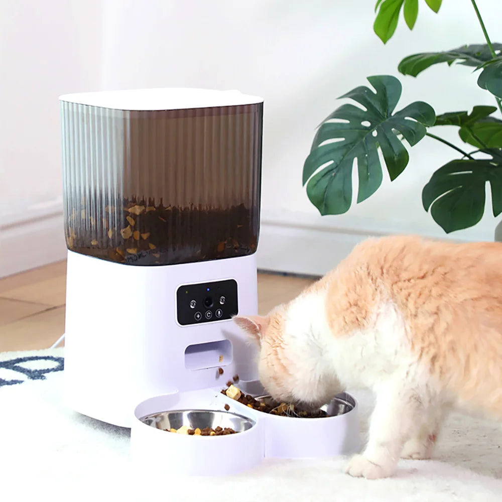 5L Double Bowl Smart Automatic Cat Feeder With Camera