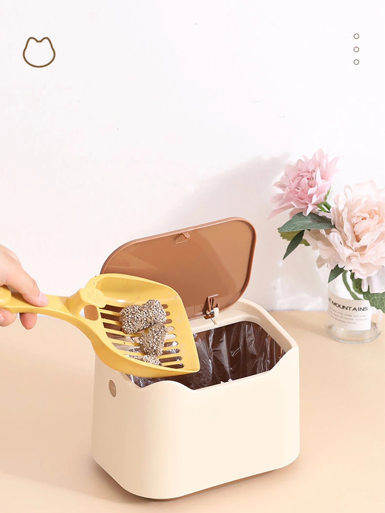 Cat Litter Bin with Push-On Lid