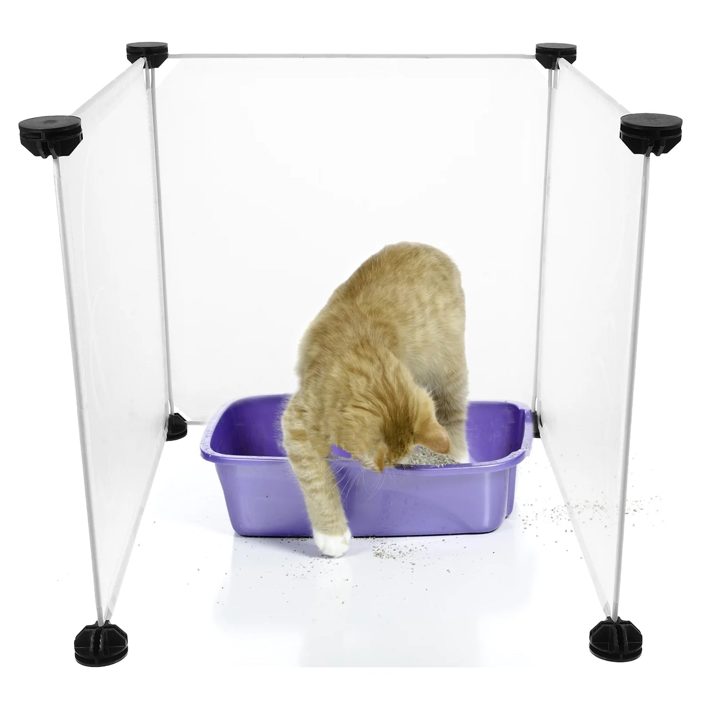 Cat Litter Box Privacy Cover/ Enclosure Splash Guards