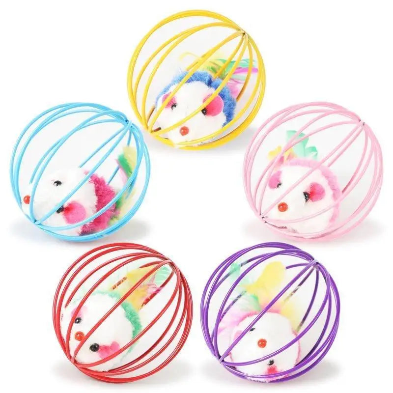 Mouse in Cage Cat Toy