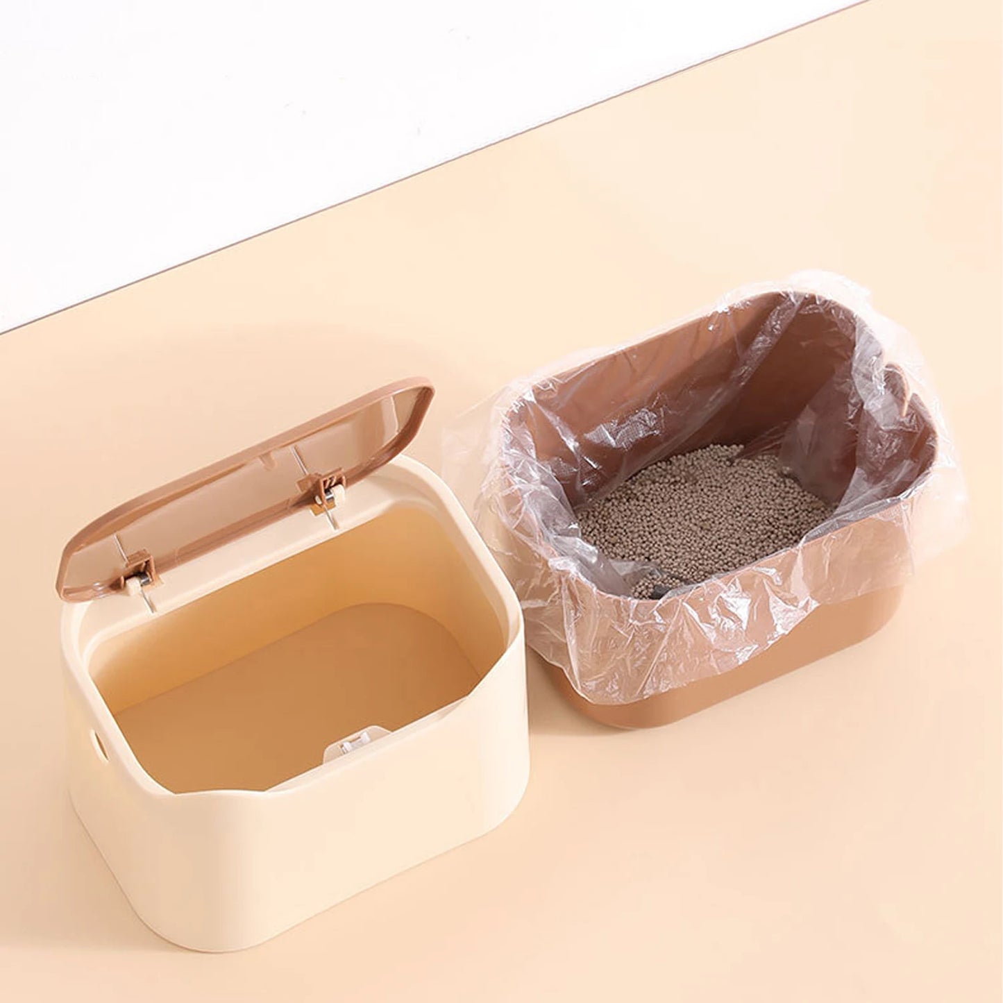 Cat Litter Bin with Push-On Lid