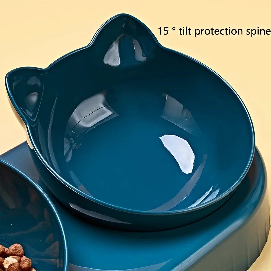 3 In 1 Ear Design water and food cat feeder