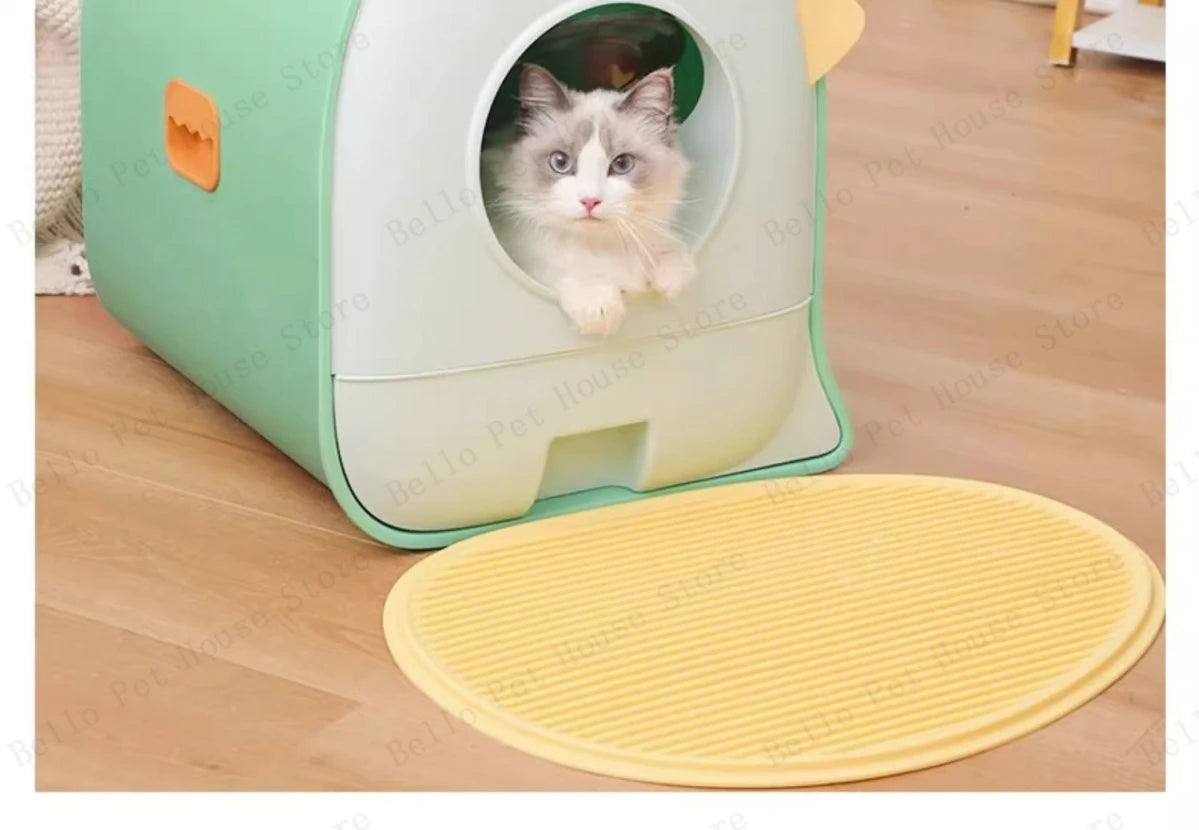Fully Enclosed Double-door Cat Toilet