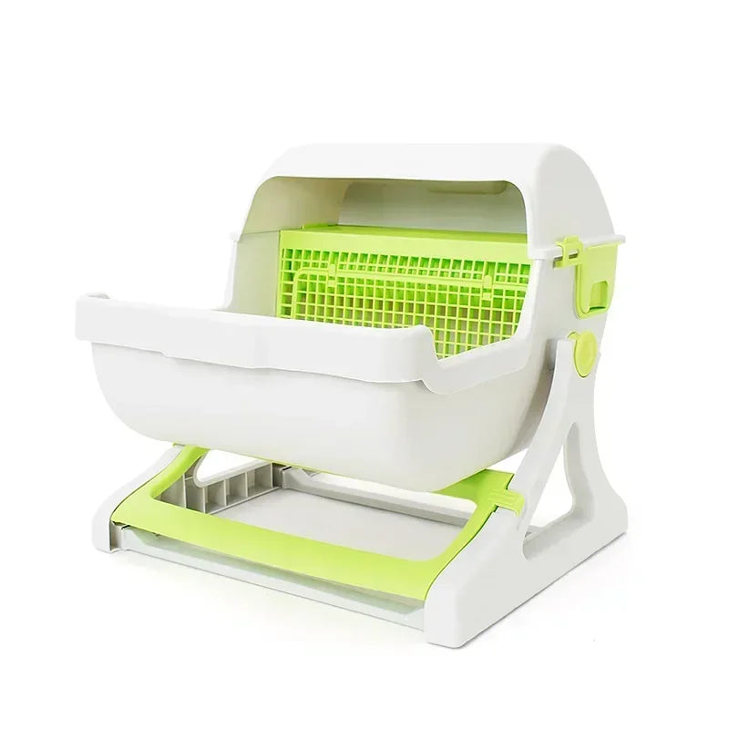 Semi Enclosed Cat Litter Box (Environmentally Friendly Material)