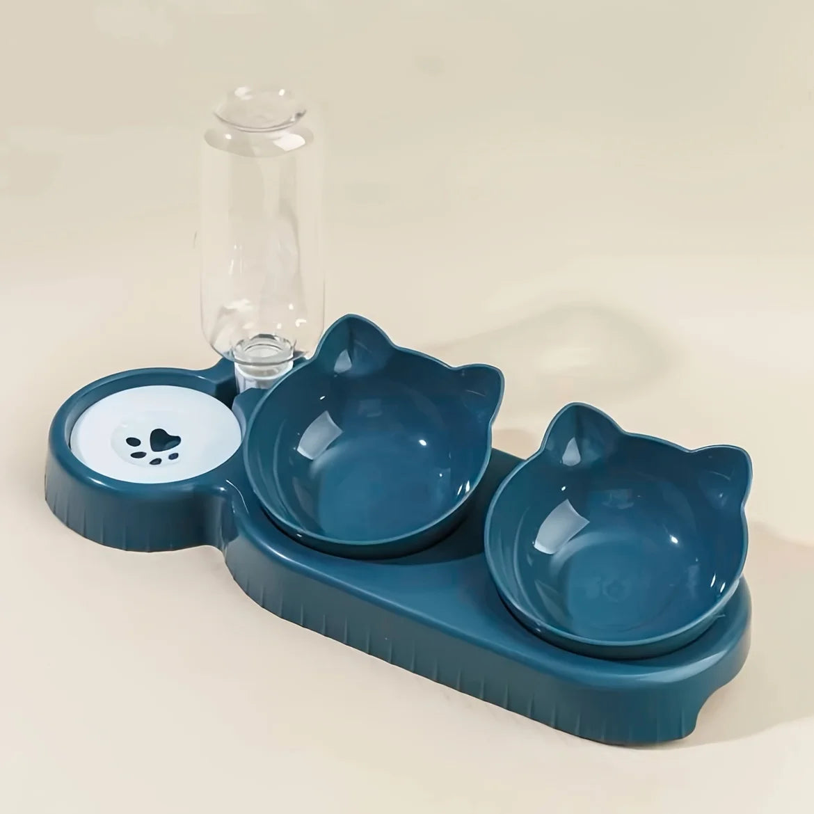 3 In 1 Ear Design water and food cat feeder