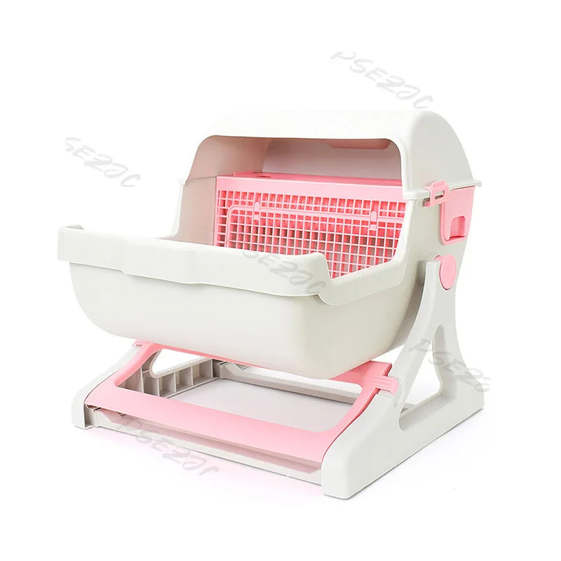 Semi Enclosed Cat Litter Box (Environmentally Friendly Material)