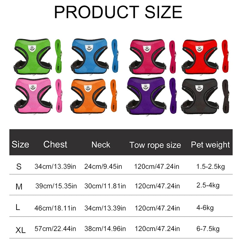 Pet Reflectible Vest Harness