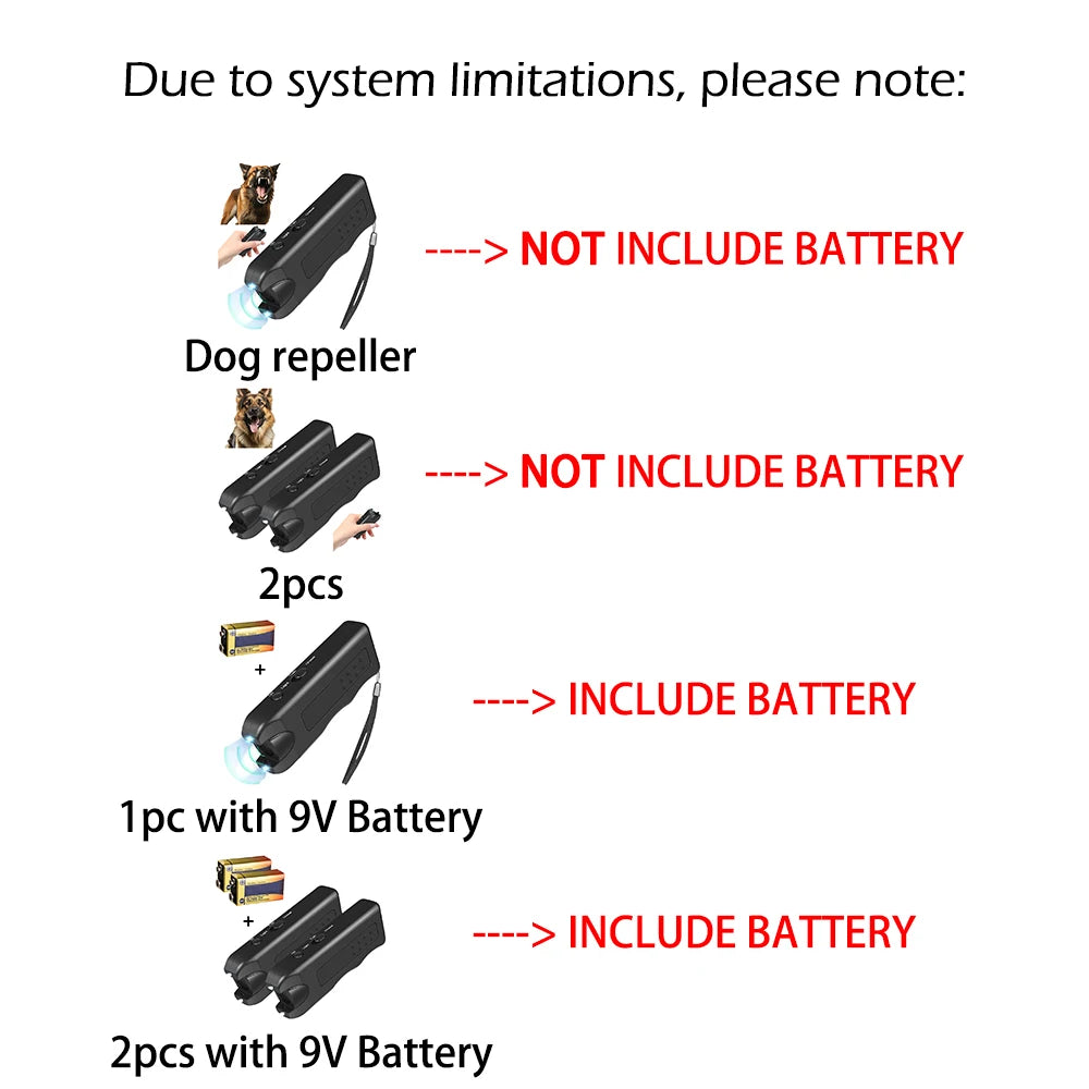 Ultrasonic Anti-barking 3in1 Dog Trainer