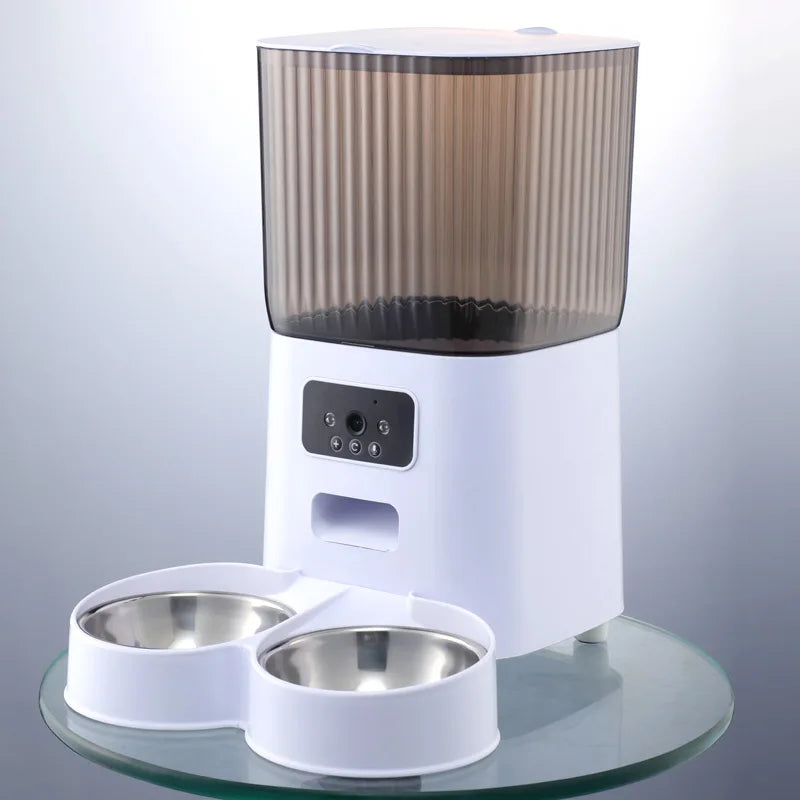 5L Double Bowl Smart Automatic Cat Feeder With Camera