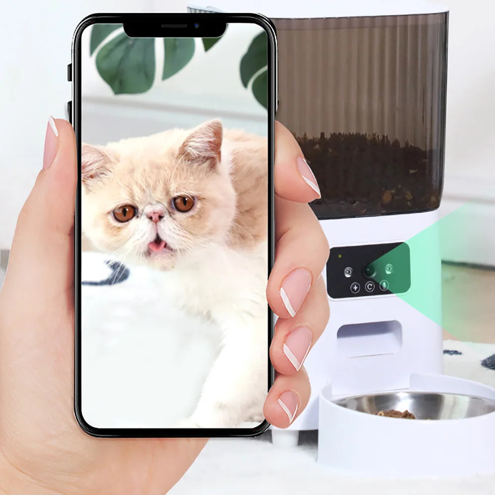 5L Double Bowl Smart Automatic Cat Feeder With Camera