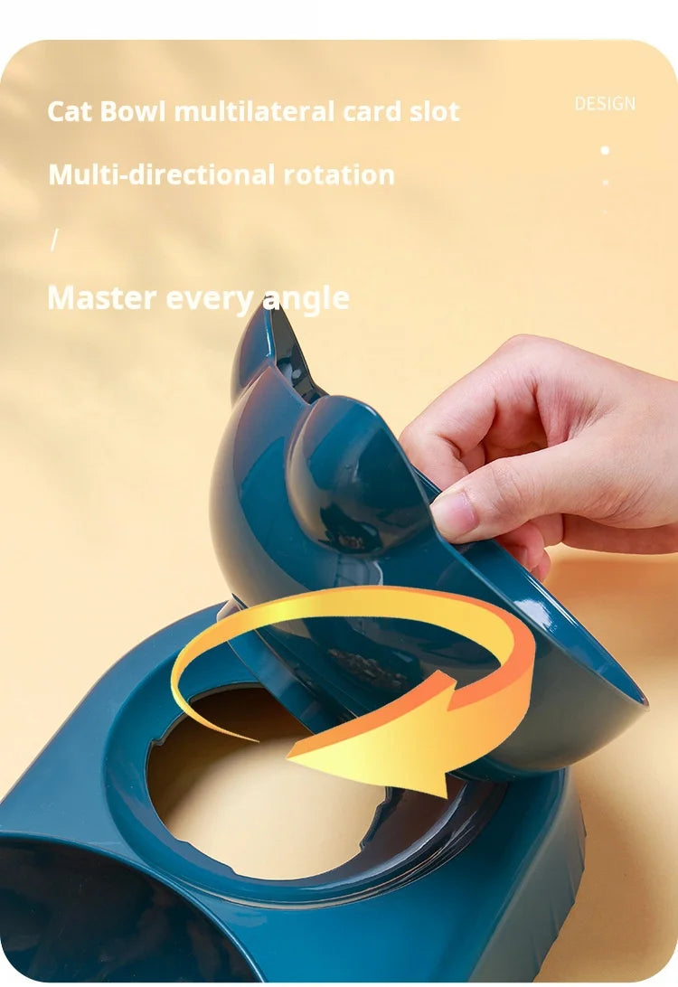 3 In 1 Ear Design water and food cat feeder
