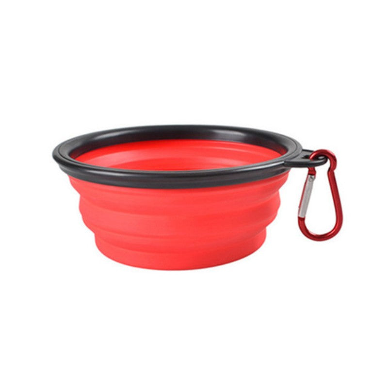 11.83oz Foldable Dog Food Dish for Outdoors