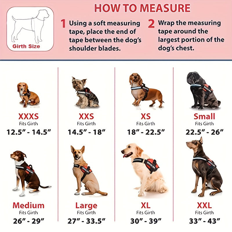 Reflective Dog Vest Harness with Comfortable Mesh Design